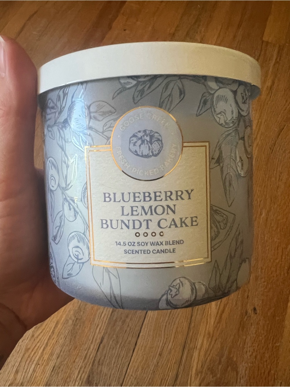 Goose Creek Blueberry Lemon Bundt Cake 3 Wick Candle
